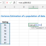 variance estimator varp formula