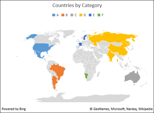Filled Map Countries Category