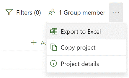 Microsoft Project export to Excel