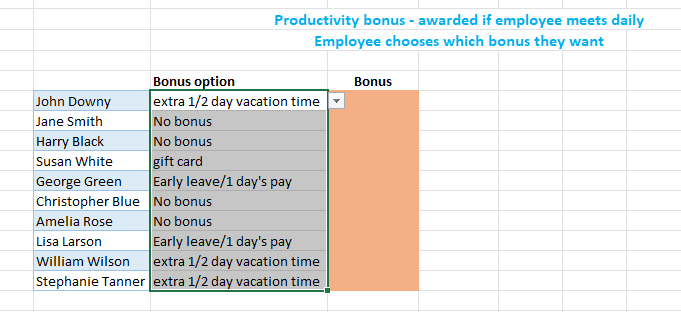 incentive bonus option