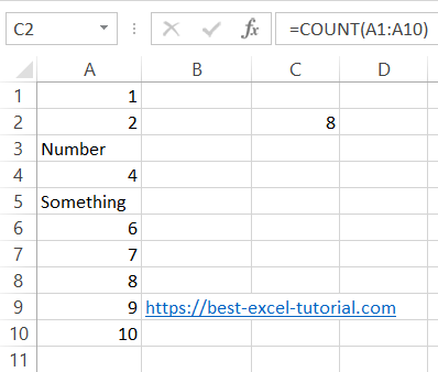 excel count function